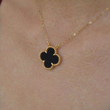 CLOVER | BLACK NECKLACE